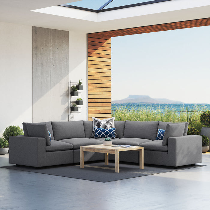 Commix 5-Piece Sunbrella� Outdoor Patio Sectional Sofa by Modway