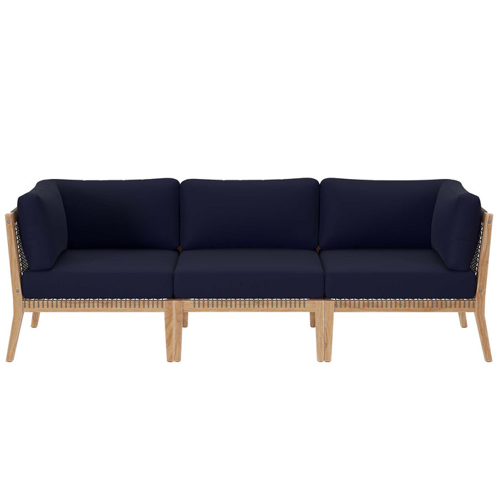 Clearwater Outdoor Patio Teak Wood Sofa by Modway