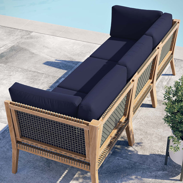 Clearwater Outdoor Patio Teak Wood Sofa by Modway