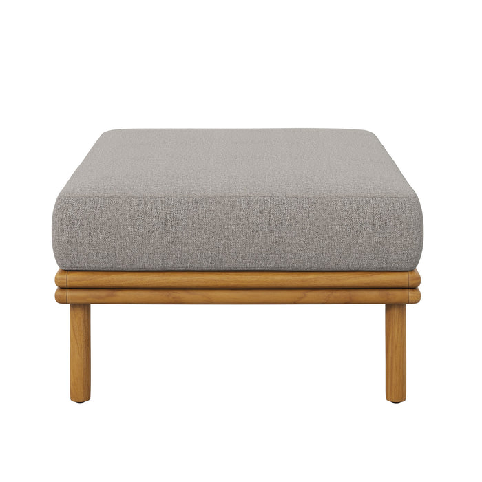 Wren Outdoor Patio Teak Wood Ottoman by Modway