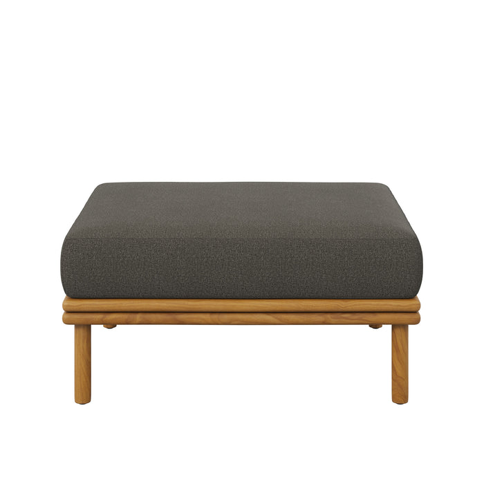 Wren Outdoor Patio Teak Wood Ottoman by Modway