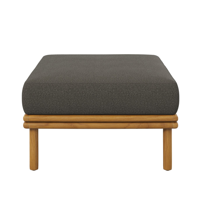 Wren Outdoor Patio Teak Wood Ottoman by Modway