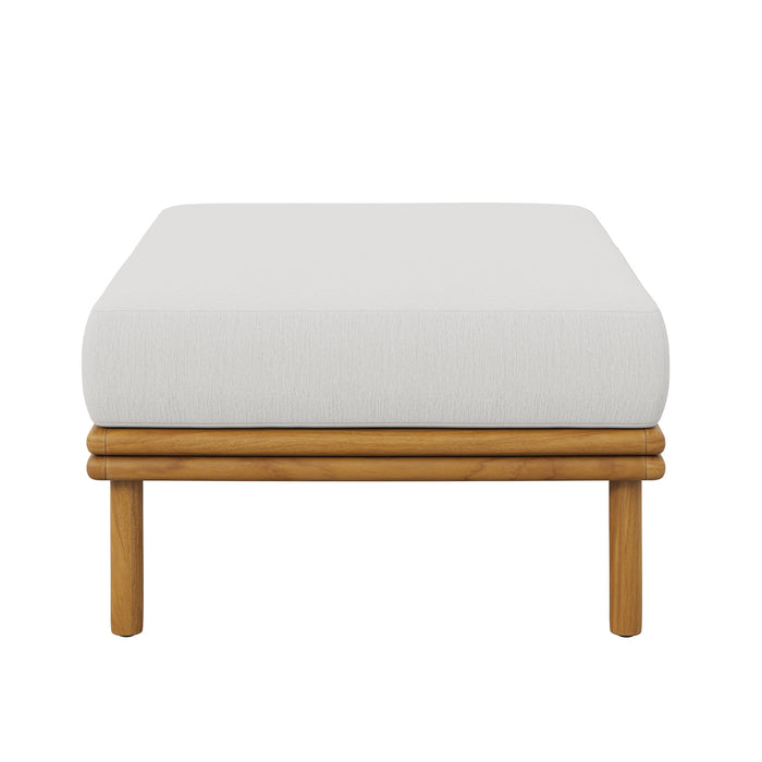 Wren Outdoor Patio Teak Wood Ottoman by Modway