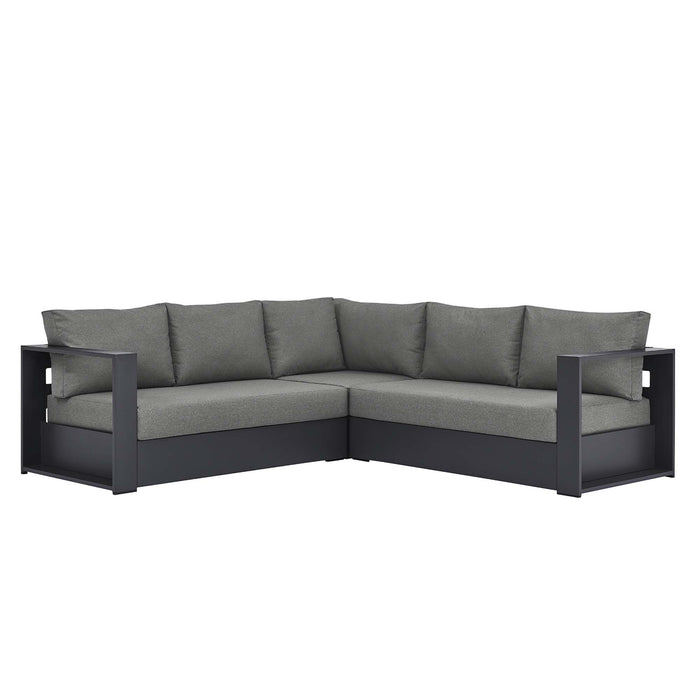 Tahoe 3-Piece Outdoor Patio Powder-Coated Aluminum Sectional Sofa Set by Modway