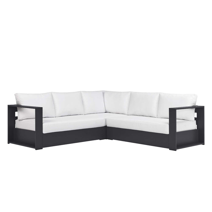 Tahoe 3-Piece Outdoor Patio Powder-Coated Aluminum Sectional Sofa Set by Modway