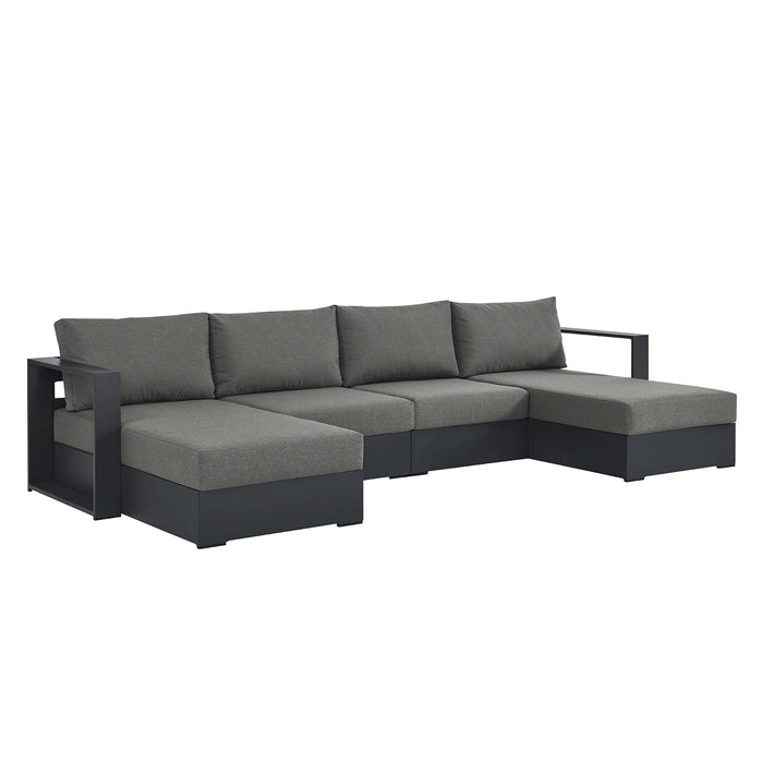 Tahoe 4-Piece Outdoor Patio Powder-Coated Aluminum Sectional Sofa Set by Modway