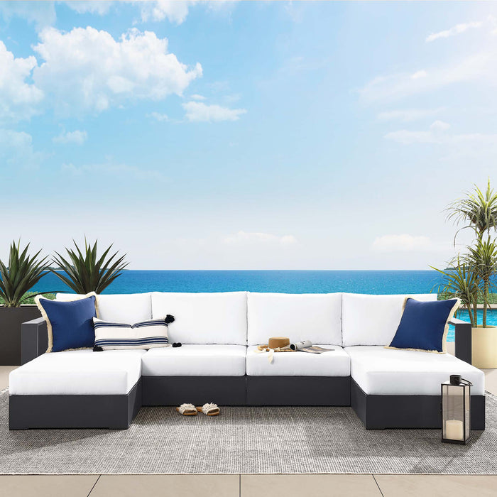 Tahoe 4-Piece Outdoor Patio Powder-Coated Aluminum Sectional Sofa