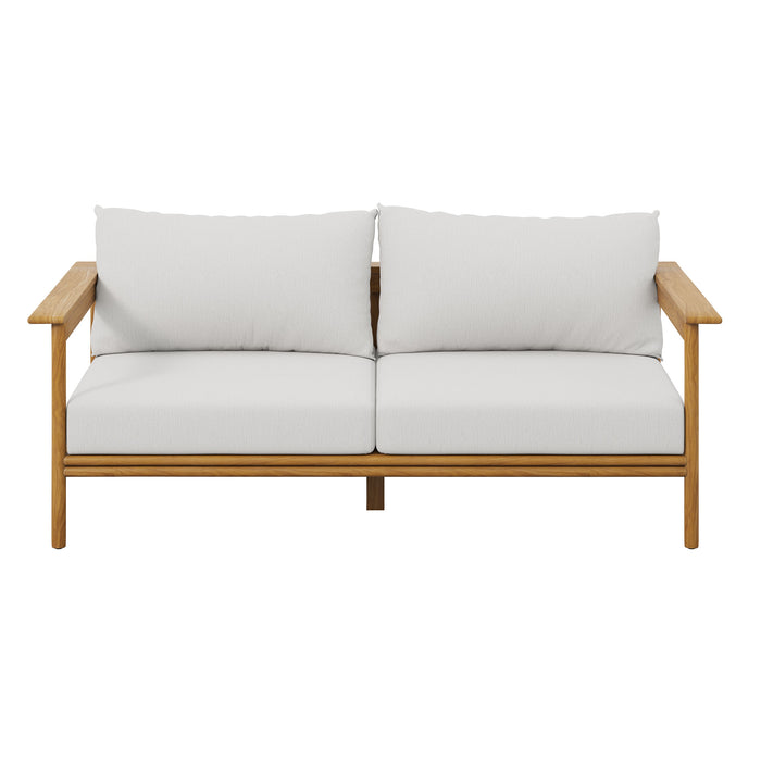 Wren Outdoor Patio Teak Wood Sofa by Modway