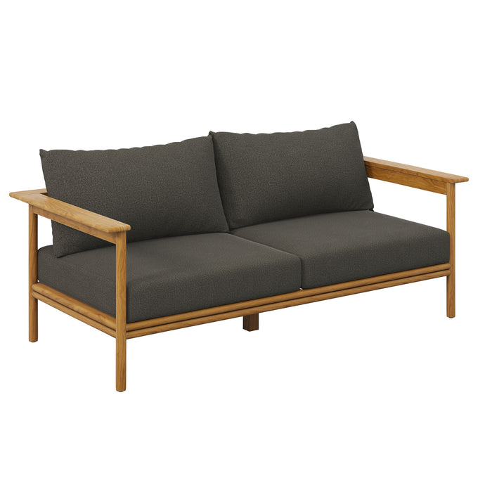 Wren Outdoor Patio Teak Wood Sofa by Modway