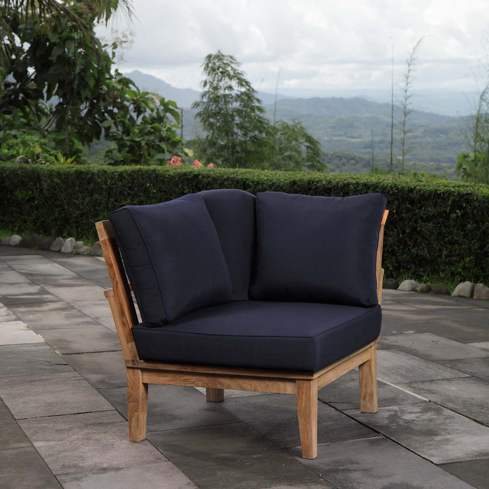 Marina Outdoor Patio Teak Corner Sofa by Modway