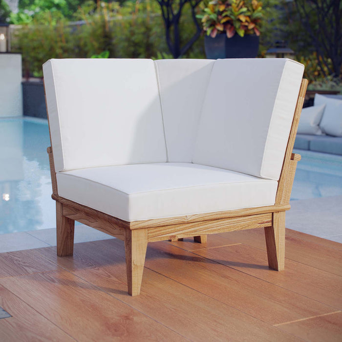 Marina Outdoor Patio Teak Corner Sofa by Modway