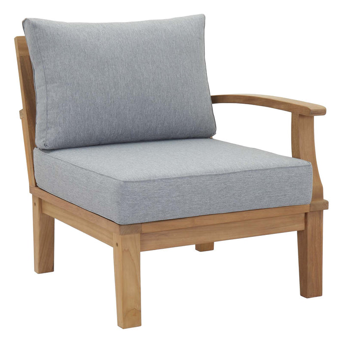 Marina Outdoor Patio Teak Right-Facing Sofa by Modway