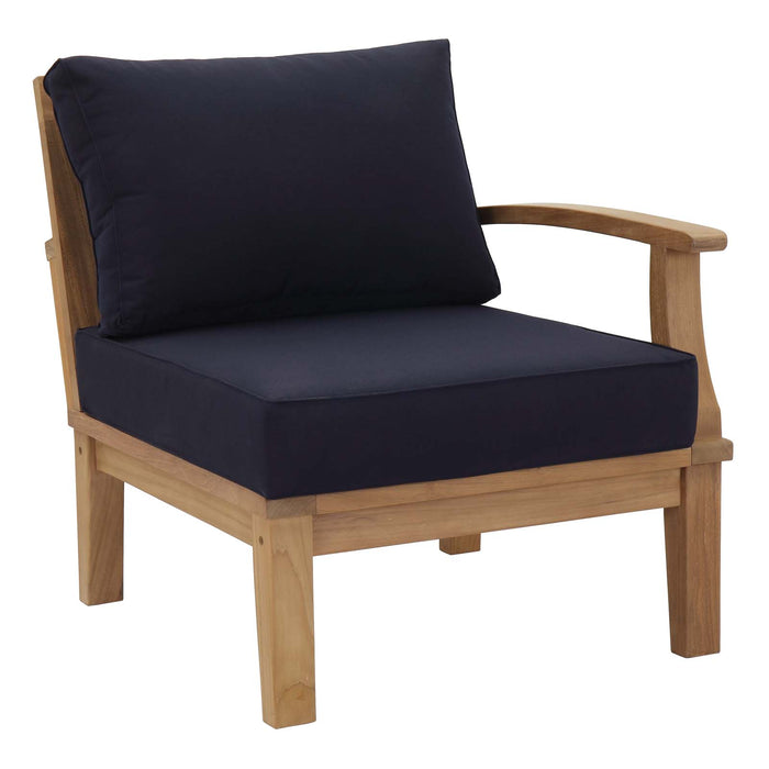 Marina Outdoor Patio Teak Right-Facing Sofa by Modway