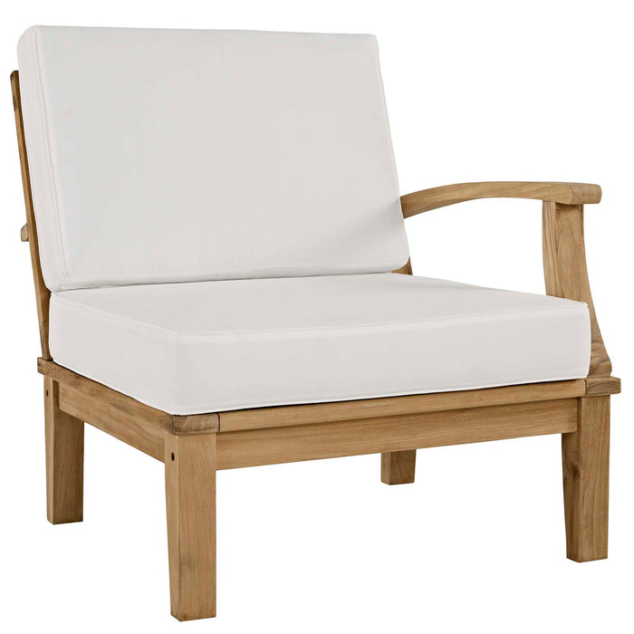 Marina Outdoor Patio Teak Right-Facing Sofa by Modway