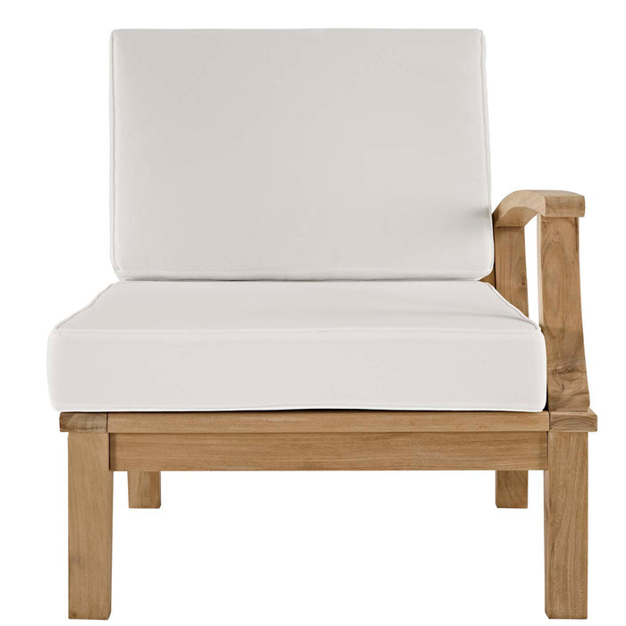 Marina Outdoor Patio Teak Right-Facing Sofa by Modway