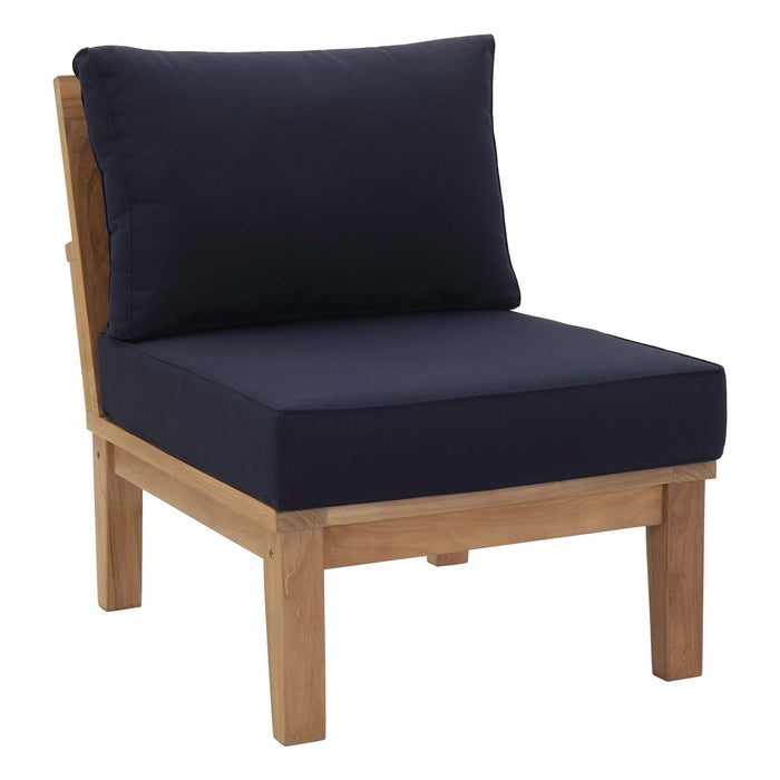 Marina Armless Outdoor Patio Teak Sofa by Modway