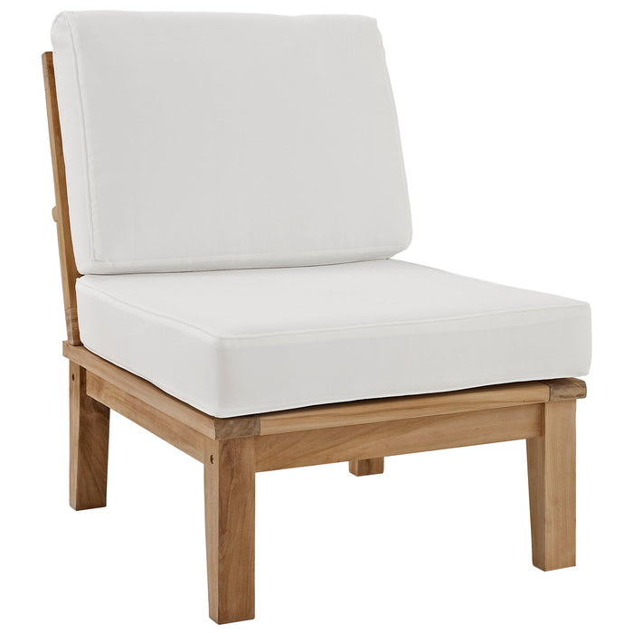 Marina Armless Outdoor Patio Teak Sofa by Modway