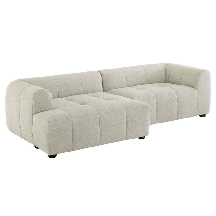 Liana Left-Facing Upholstered Fabric Modular Sofa with Chaise by Modway