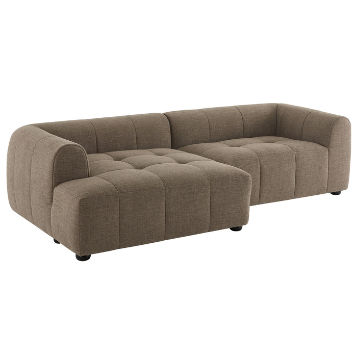 Liana Left-Facing Upholstered Fabric Modular Sofa with Chaise by Modway