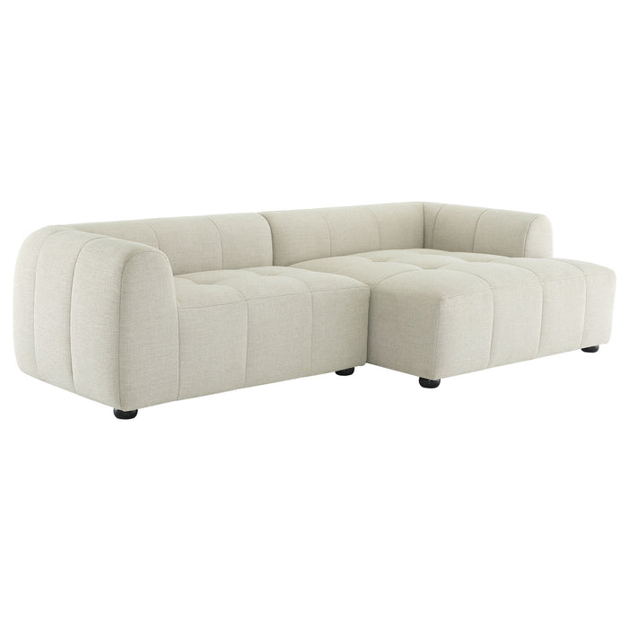 Liana Right-Facing Upholstered Fabric Modular Sofa with Chaise by Modway