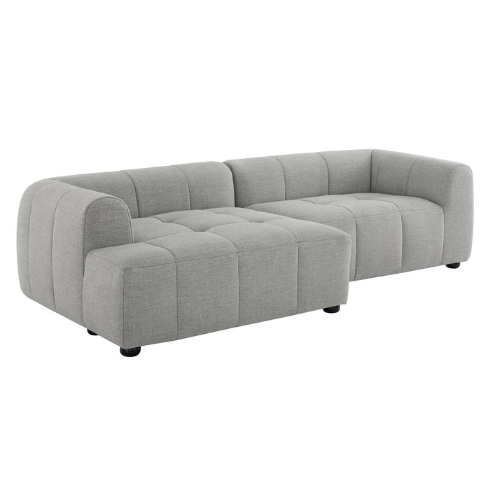 Liana Left-Facing Upholstered Fabric Modular Sofa with Chaise by Modway