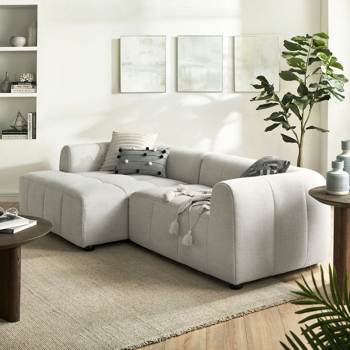 Liana Left-Facing Upholstered Fabric Modular Sofa with Chaise by Modway