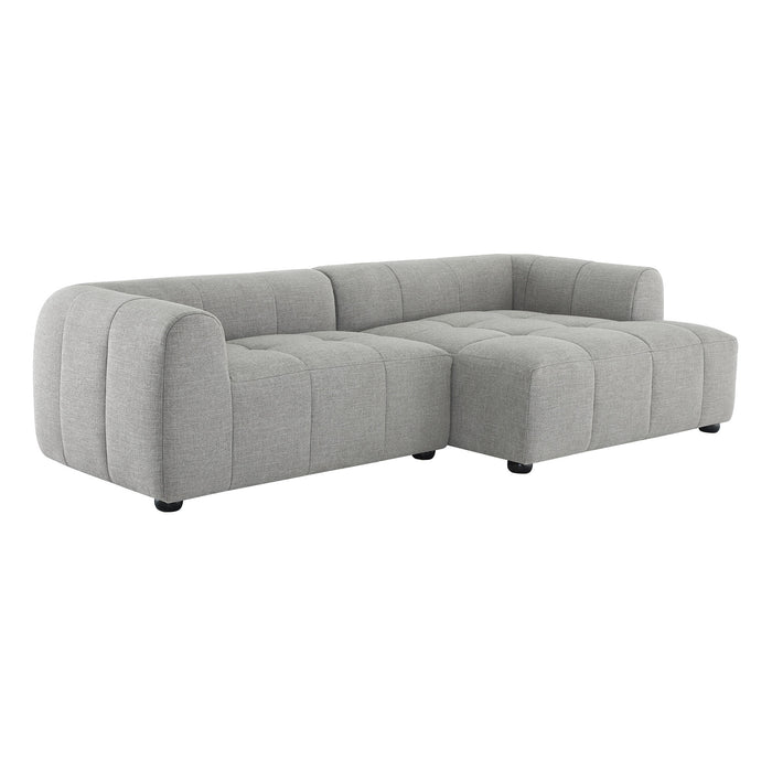 Liana Right-Facing Upholstered Fabric Modular Sofa with Chaise by Modway