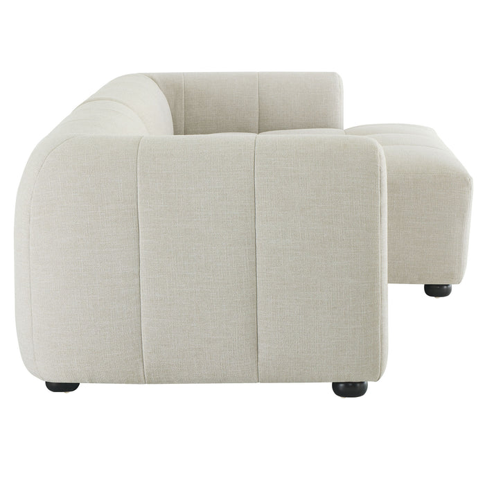 Liana Right-Facing Upholstered Fabric Modular Sofa with Chaise by Modway