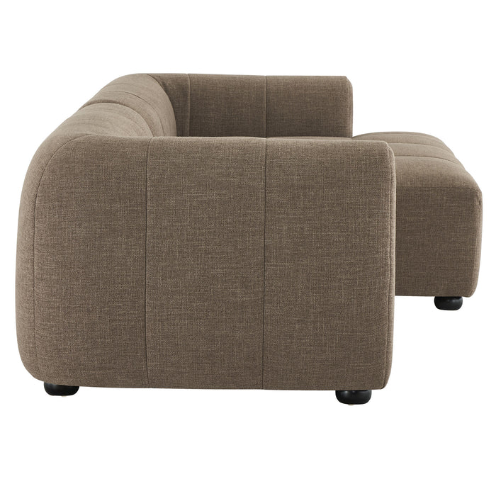 Liana Right-Facing Upholstered Fabric Modular Sofa with Chaise by Modway