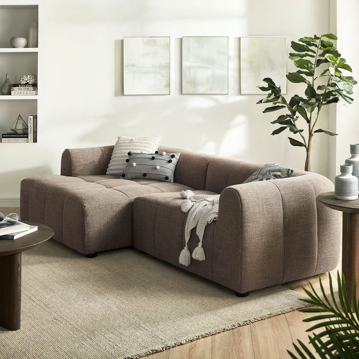 Liana Left-Facing Upholstered Fabric Modular Sofa with Chaise by Modway