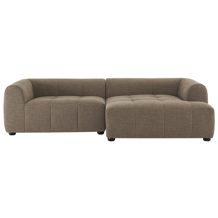 Liana Right-Facing Upholstered Fabric Modular Sofa with Chaise by Modway