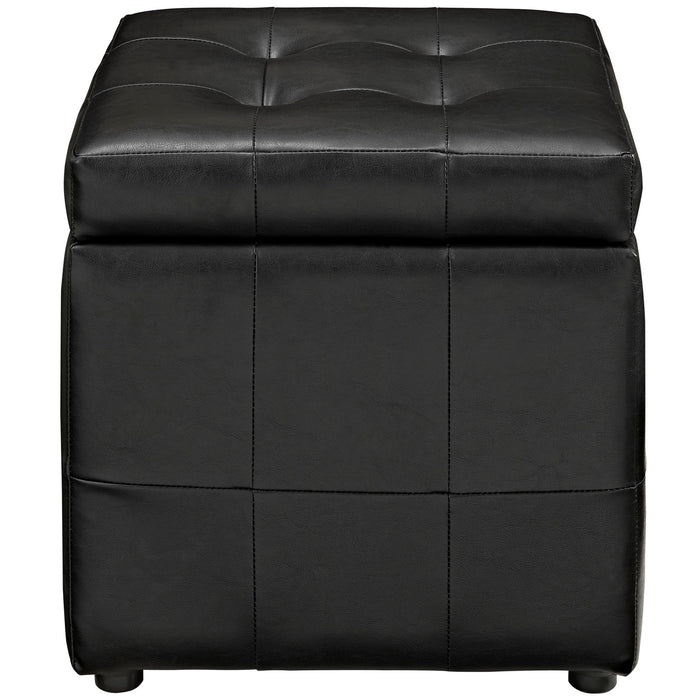 Volt Storage Upholstered Vinyl Ottoman by Modway