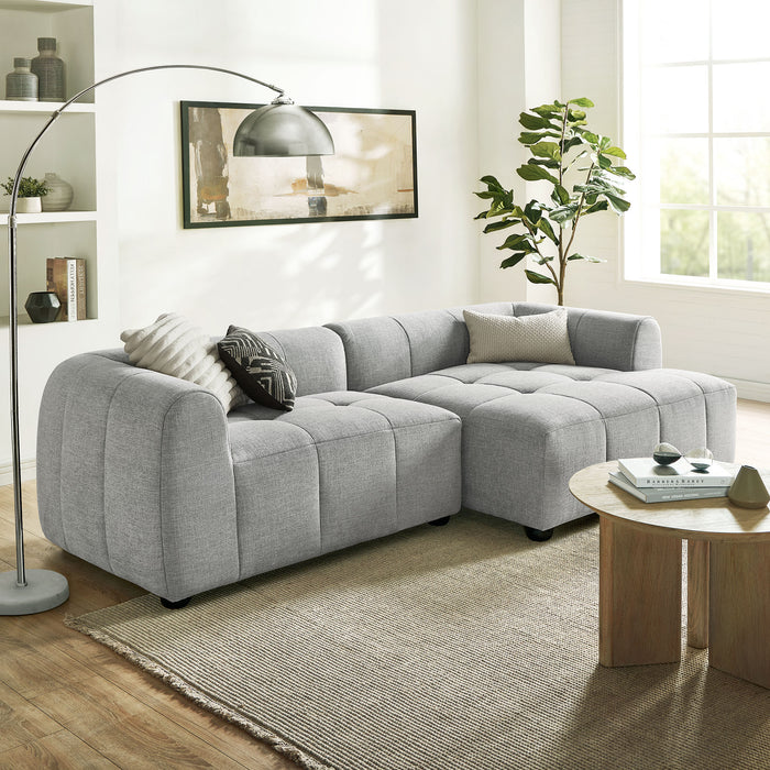 Liana Right-Facing Upholstered Fabric Modular Sofa with Chaise by Modway