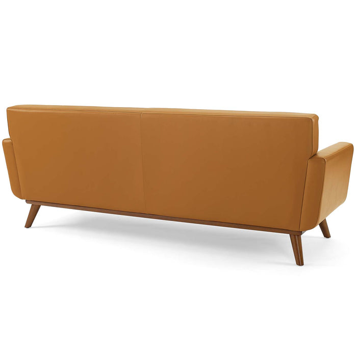 Engage Top-Grain Leather Living Room Lounge Sofa by Modway