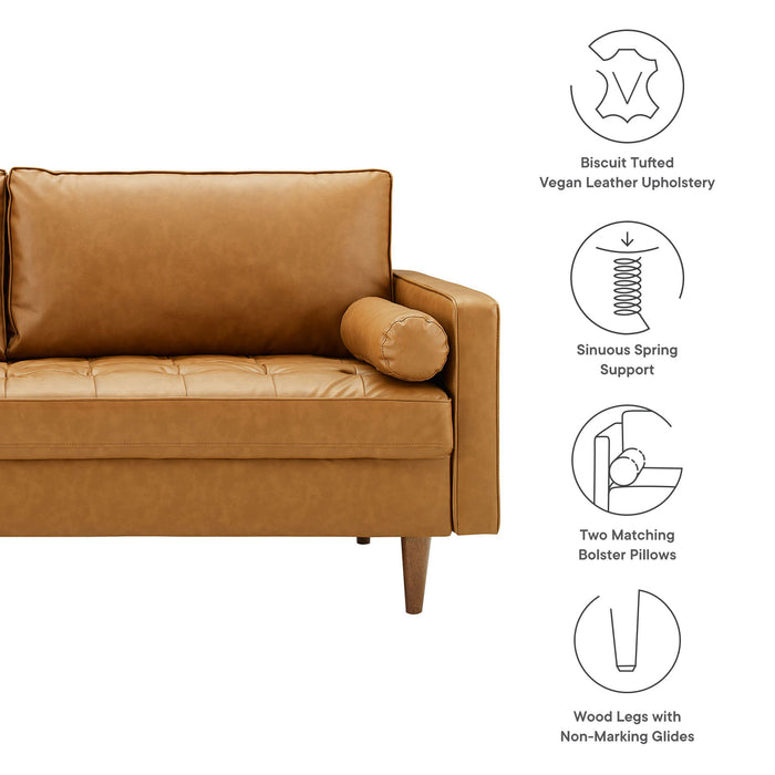 Valour Tufted Vegan Leather Sofa by Modway