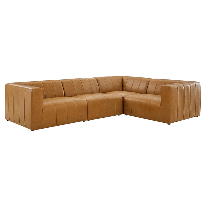 Bartlett 4-Piece Vegan Leather Sectional Sofa by Modway