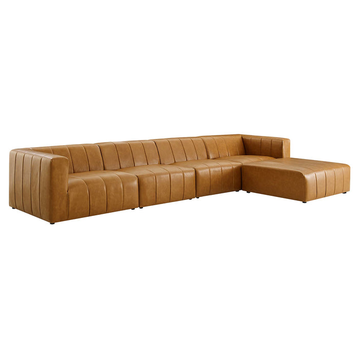 Bartlett 5-Piece Vegan Leather Sectional Sofa by Modway