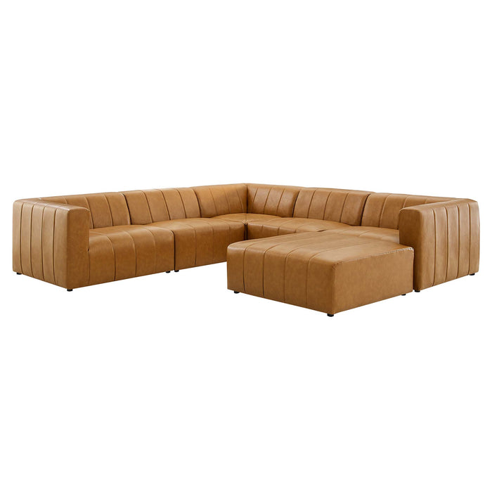 Bartlett 6-Piece Vegan Leather Sectional Sofa by Modway