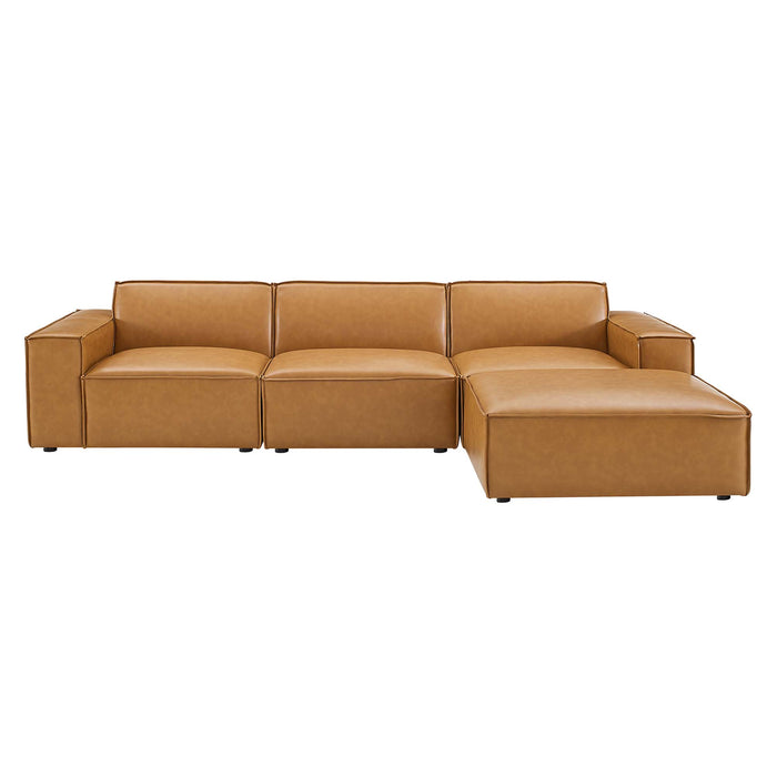 Restore 4-Piece Vegan Leather Sectional Sofa by Modway