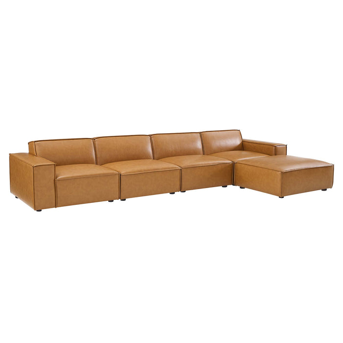 Restore 5-Piece Vegan Leather Sectional Sofa by Modway