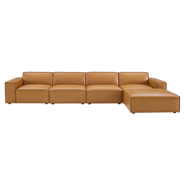 Restore 5-Piece Vegan Leather Sectional Sofa by Modway