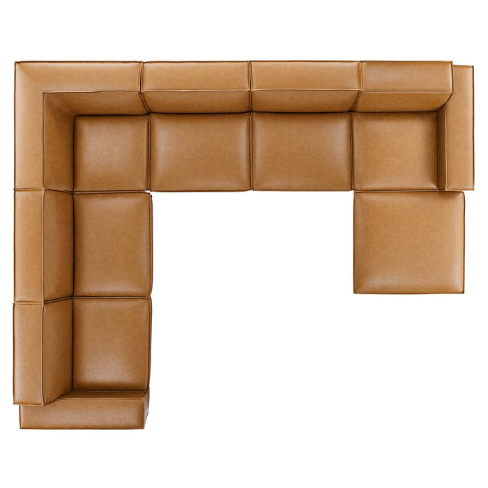 Restore 7-Piece Vegan Leather Sectional Sofa by Modway