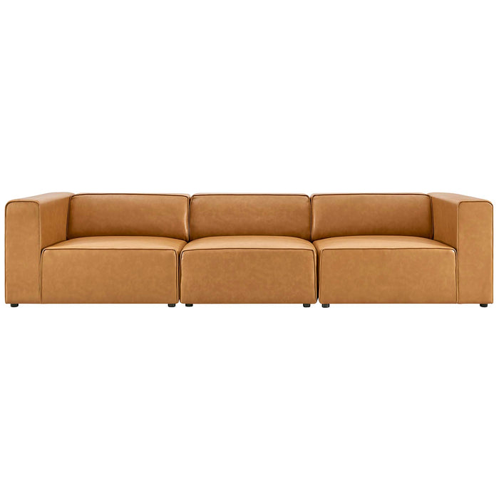 Mingle 3-Piece Vegan Leather Sectional Sofa by Modway