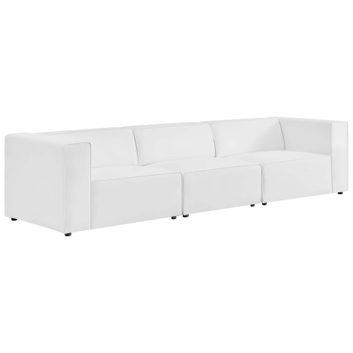 Mingle 3-Piece Vegan Leather Sectional Sofa by Modway