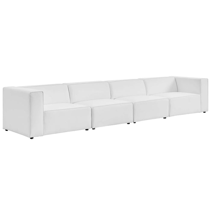 Mingle 4-Piece Vegan Leather Sectional Sofa by Modway