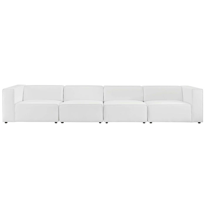 Mingle 4-Piece Vegan Leather Sectional Sofa by Modway