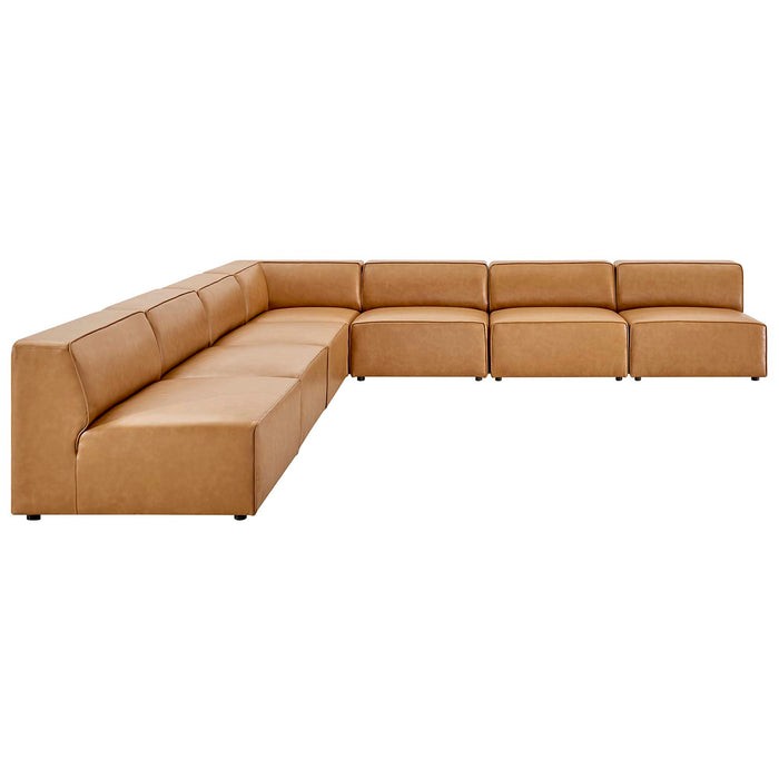 Mingle 7-Piece Vegan Leather Sectional Sofa by Modway