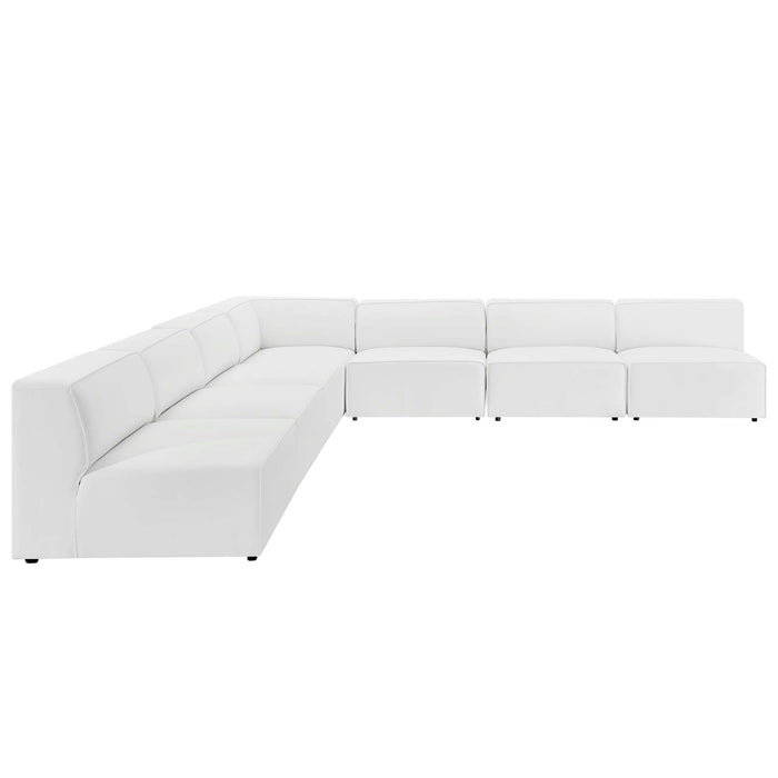 Mingle 7-Piece Vegan Leather Sectional Sofa by Modway