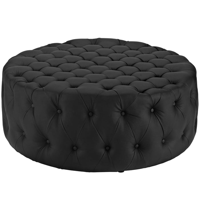 Amour Upholstered Vinyl Ottoman by Modway