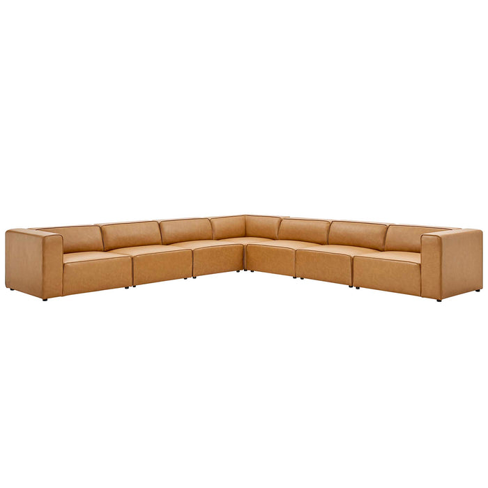 Mingle 7-Piece Vegan Leather Sectional Sofa by Modway